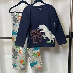Just one You by Carters dinosaur fleece two piece pajama set 5T NWT